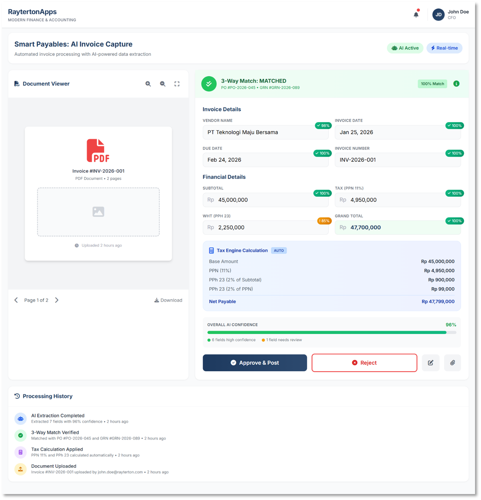 Smart Payables and Invoice Automation