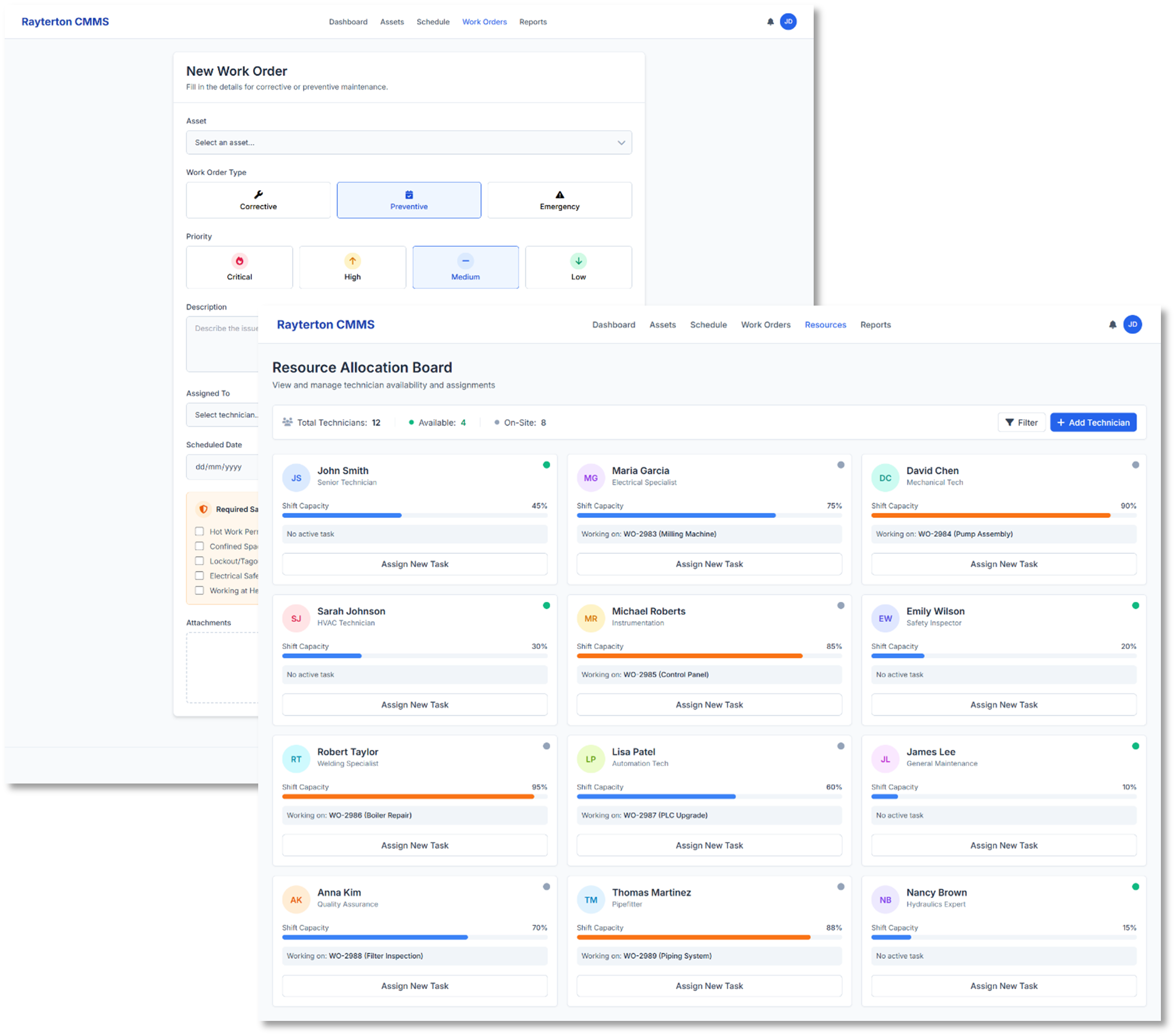 Work Order Execution and Resource Control