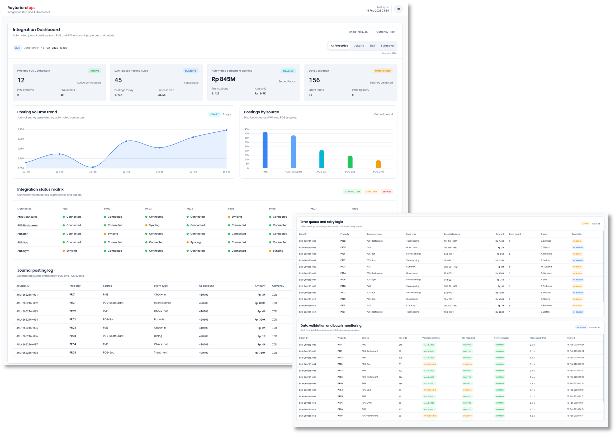 Integration Hub and Auto Journal