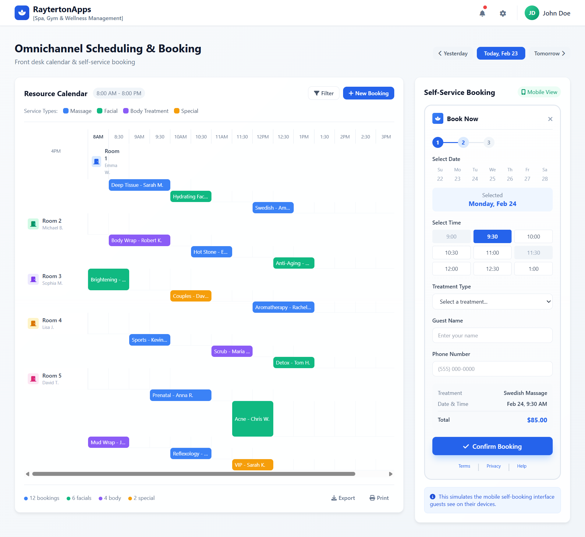 Omnichannel Scheduling and Booking